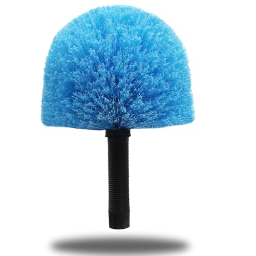 Cobweb Duster Head Brush-Twist-On Spider Web Brush for Outdoor & Indoor Web Cleaning // Fits Standard Acme Threaded Poles // Cobweb Duster Brush Head Only-Blue -1 Pack - style: 1 PACK