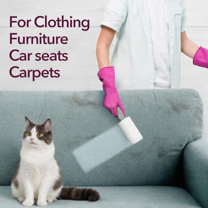 Lint Rollers for Pet Hair Extra Sticky, 550 Sheets Mega Value Set Lint Roller with 2 Upgraded Handles, 5 Rollers Portable Pet Lint Remover for Clothes, Furniture, Carpet, Dog & Cat Hair Removal - size: 550 SHEETS