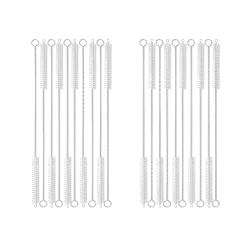20PCS Straw Cleaner Brush kit,Straw Brush of 8mm-10.6 inch for Water Bottle Sippy Cup with Straw,Glass Straw,Piper Cleaning,Tubes Cleaning Like Filter and Sink Drain Hair Remove (Rubber top) - size: Rubber top