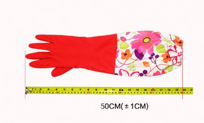 HAND Thermal Lined Gloves Arms Length All Purpose Cleaning Glove, Size M (Pair 20" Length) - Pack of 2
