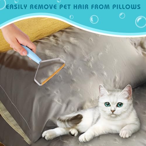 Small Pet Hair Remover, Dog Cat Hair Brush for Shedding,Reusable Clothes Fuzz Cleaner, Portable Lint Roller, Carpet Scraper Rake, Pet Fur Shaver for Pet Bed Car Mat Couch Rug Pet Towers