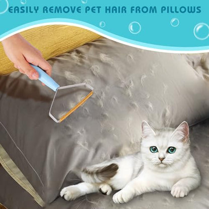 Small Pet Hair Remover, Dog Cat Hair Brush for Shedding,Reusable Clothes Fuzz Cleaner, Portable Lint Roller, Carpet Scraper Rake, Pet Fur Shaver for Pet Bed Car Mat Couch Rug Pet Towers