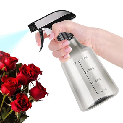 Spray Bottle, 500ml Refillable Sprayer Bottle with Adjustable Nozzle and 2 Modes, Empty Cleaning Solution Container, Mist/Stream,Thickened Version,Water Plants,for Cleaning Solutions, Oils, Hair, Cook - color: Gray