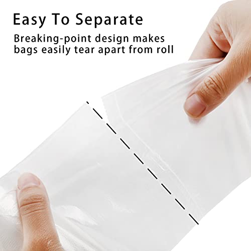 Tebery 300 Counts 8 Gallon Clear Small Garbage Bags Trash Bags, Wastebasket Bin Liners for Bathroom Bedroom Office Trash Can, 6 Rolls - color: 8 Gallon-300pc