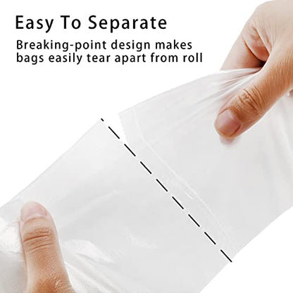 Tebery 300 Counts 8 Gallon Clear Small Garbage Bags Trash Bags, Wastebasket Bin Liners for Bathroom Bedroom Office Trash Can, 6 Rolls - color: 8 Gallon-300pc