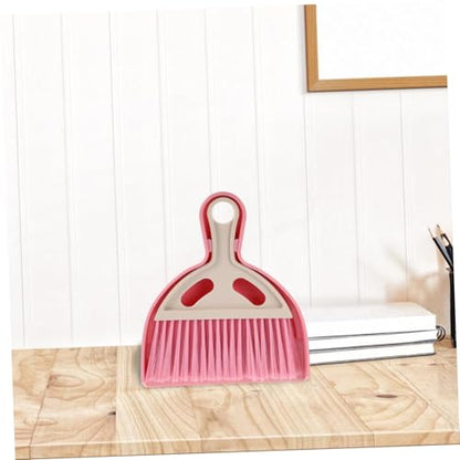 Totority Mini Hand Broom and Dustpan Set for Desktop Cleaning, Plastic Small Brush Kit with Portable Design, Compact Keyboard Cleaning Tools for Home and Office Use
