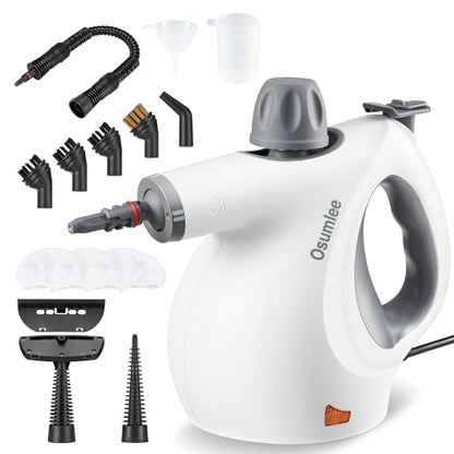 Pressurized Handheld Steam Cleaner with 14 pcs Accessories 15.2OZ Multi-Purpose Portable Steamer for Cleaning, Multi-Surface Steamer for Home, Floor, Grout
