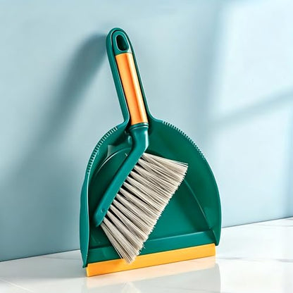 A Multifunctional Broom and Dustpan Set, a Compact Broom and Dustpan for Home Use, Featuring a Plastic Shovel and Brush, Suitable for Camping, Easy to Sweep Various Types of Hair