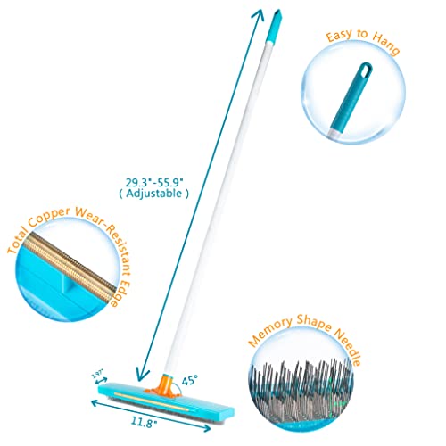 Carpet Rake-Carpet Hair Removal Tool-Carpet Rake to Fluff Carpet-Carpet Scraper Brush Rug Comb Pet Cat Fur Dog Hair Remover for Couch Furniture Carpet Broom