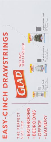 Glad Small Drawstring Trash Bags with Clorox, 4 Gal, Lemon Fresh Bleach, 34 Ct (Package May Vary) (Pack of 6) - size: 34 Count (Pack of 6)