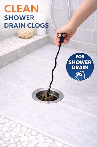 (2) Drain Snake Hair Clog Remover Tool 20 Inch Flexible Plastic Sink Shower Tub Pipe Cleaner Reusable Manual