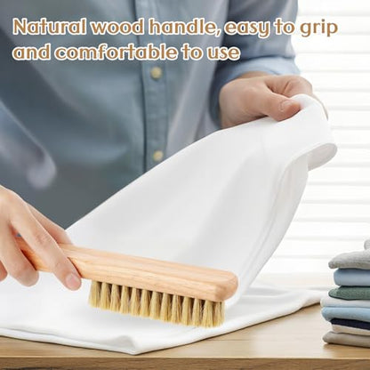 3 Pcs Wood Laundry Stain Brush Stain Remover Brushes with Boar Bristle Small Stain Brush for Clothes for Scrubbing Stains from Furniture Fabric Leather(3 Pcs D) - style: 3 Pcs D