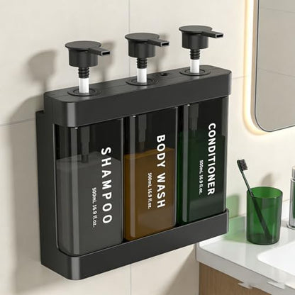 TARSHYRY Extended Nozzle, Dual Installation Method, with Locking Device, Three Chamber Design, 500ml Capacity, Convenient and Practical, Made of ABS Material. (Deep Gray) - color: Deep Gray