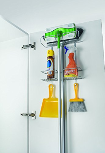 Metaltex 35.09.02 Cleaning Tool Rack, Silver, Approx. 16.5 x 11.8 x 4.7 inches (42 x 30 x 12 cm), Made in Italy