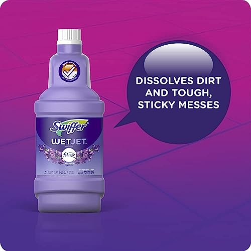 Swiffer Floor Cleaner Solution Refill, Lavender, 42.2 Fl Oz, Pack of 4 - size: 42.2 Fl Oz (Pack of 4)