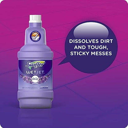 Swiffer Floor Cleaner Solution Refill, Lavender, 42.2 Fl Oz, Pack of 4 - size: 42.2 Fl Oz (Pack of 4)