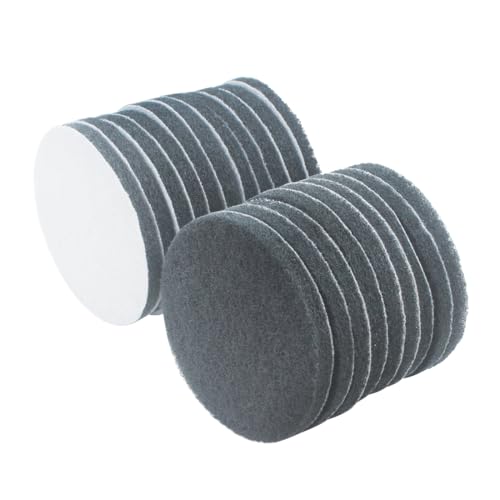 4 Inch 800 Grit Drill Brush Scrubber Scouring Pads, 20 Pcs Hook & Loop Power Scrubber Scour Pads for Rotary Tools, Random Orbital Sander (Grey) - style: Grey - 800#