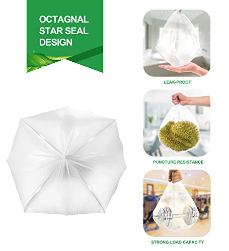 FORID Clear Small Trash Bags, 1.2 Gallon Garbage Bags, Wastebasket Bin Liners 220 Count Plastic Trash Bags for Bathroom Bedroom Office Garbage Can 5 Liters - Durable & Thick Trash Bag - size: 220 Count (Pack of 1), style: Clear 1.2 Gal