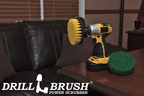 Bathroom Accessories - Power Scrubber Bathroom and Kitchen Brush Set - Cleaning Supplies - Drill Brush- Bath Mat - Shower Cleaner - Soap Scum, Mineral Deposits, Calcium, Hard Water, Rust Stains