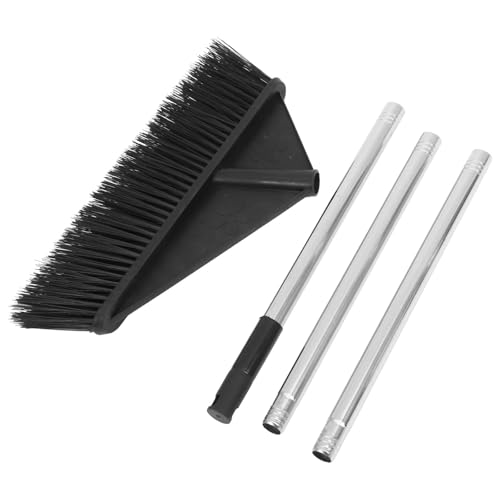 Veemoon Heavy Duty Stiff Bristle Outdoor Broom with Long Handle, Wide Push Broom for Yard, Garden, Warehouse Cleaning, Sturdy Household Sweeping Tool for Home and Office Use