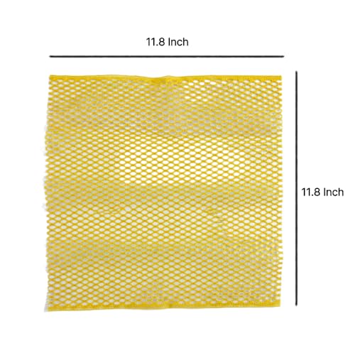 Mesh Dish Scrubber [4-Pack], Innovative Net Dish Cloths for Kitchen Cleaning, Non-Scratch & Fast Drying Scrubber for Pots, Pans, and Dishes (2 Yellow & 2 Pink)