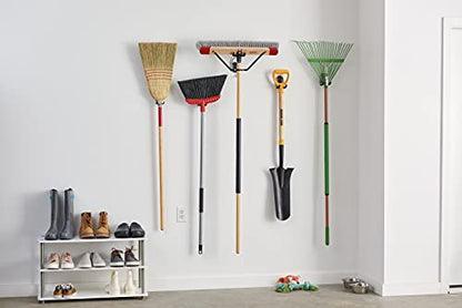 Harper 24 Inch Indoor Push Broom, Premium Heavy Duty Smooth-Surface Floor Cleaning with Flagged Bristles, Home and Garage Sweeping, Gray - style: Premium Indoor Smooth-Surface Push Broom