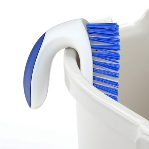 CELOX Stiff Bristle Brush for Cleaning, Hard Bristle Brush for Carpet Cleaning, Blue