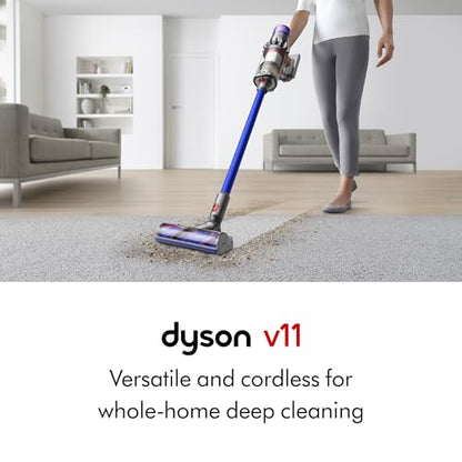 Dyson V11 Cordless Vacuum, 185AW, 3 Power Modes, Up to 60 Minutes,² Deep Cleans Hard Floors and Carpets, Detangles pet Hair, Converts to Handheld - style: V11