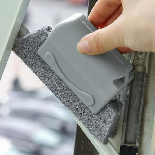 Window Groove Cleaning Brush, 2Pcs Groove Gap Detachable Window Track Cleaning Brushes for Air Conditioning Shutter Sliding Door