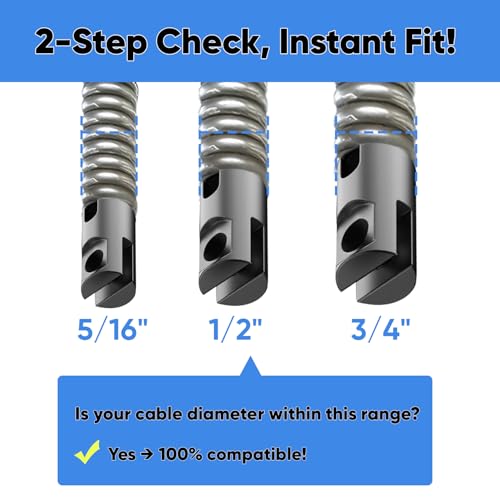 4-Piece Drain Snake Attachment Replacement Cutters-Boring Bulb Cutter,C-Cutter,Spade Cutter,Arrow Cutter-Compatible with 50FT-100FT Drain Snake for 1-4“ Pipe - style: 4-Piece