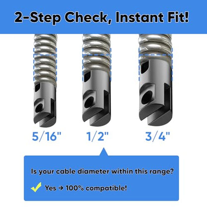 4-Piece Drain Snake Attachment Replacement Cutters-Boring Bulb Cutter,C-Cutter,Spade Cutter,Arrow Cutter-Compatible with 50FT-100FT Drain Snake for 1-4“ Pipe - style: 4-Piece
