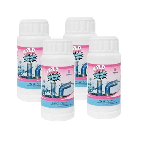 Wild Tornado Sink and Drain Cleaner, Powerful Sink Pipe Cleaner Powder, Fast Foaming Drain Clog Remover for Kitchen, Bathroom, and Pipes Cleaning Tool (4 pcs) - color: 4 pcs