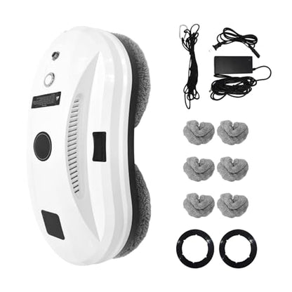 Window Cleaning Robot, Auto-Spray Window Cleaner, AI Path Planning & Edge Detection, 3000Pa Suction, Remote Control, Ideal for Glass Windows that are Difficult to Reach Manually