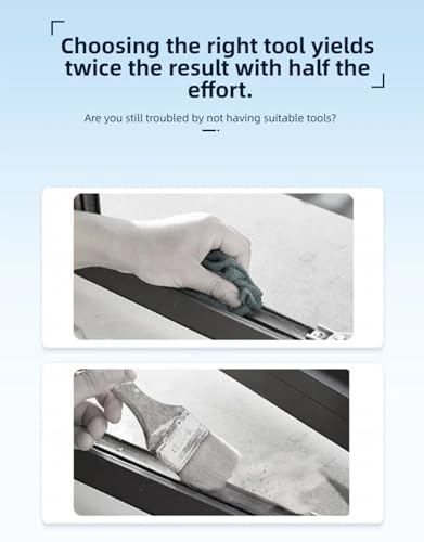 2 in 1 Groove Cleaning Brush for Window Tracks & Sliding Door Tracks, Hard Bristle Scrubber with Hidden Scraper for Window Sills, Window Seals, and Narrow Crevices (Gray) - color: Gray