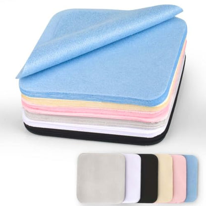 CONLI 60 Pack Small Microfiber Cleaning Cloth for Eyeglasses 8x8cm/3.15x3.15in Luxury Suede Glass Cleaning Cloth Glasses Cleaner for Eye Glass Lens Cleaning Gentle and Lint-Free - color: 60pack-8x8cm