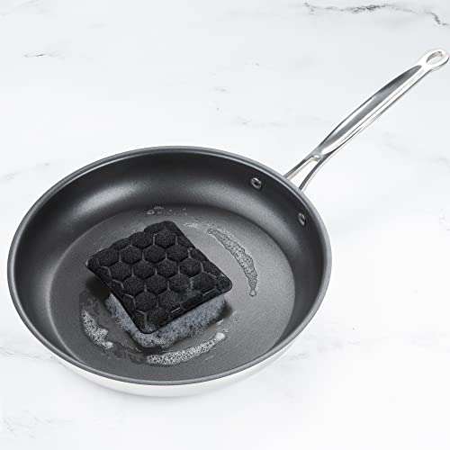 HIC Kitchen Sudz-Power Scratch-Free Scrubber Sponges, Long Lasting Polyurethane, BPA Free, Rectangular, Set of 2 - style: Rectangular, Set/2