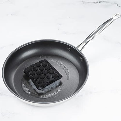 HIC Kitchen Sudz-Power Scratch-Free Scrubber Sponges, Long Lasting Polyurethane, BPA Free, Rectangular, Set of 2 - style: Rectangular, Set/2