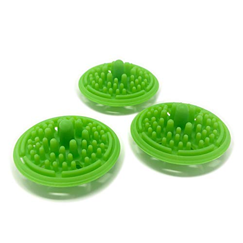 Paint Puck Paint Brush Cleaner (3-Pack, Green) – Reusable Silicone Insert with Suction & Nubs for Cleaning Acrylic, Oil & Watercolor Brushes – Fits Cups for Classroom, Studio & Home Use - color: Green