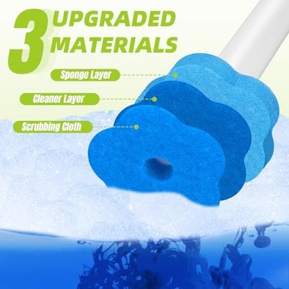 Disposable Toilet Brush, 48 Cleaner Refills, Toilet Brush for Toilet Bowl Cleaners, Bathroom Cleaning - size: 48 Refills