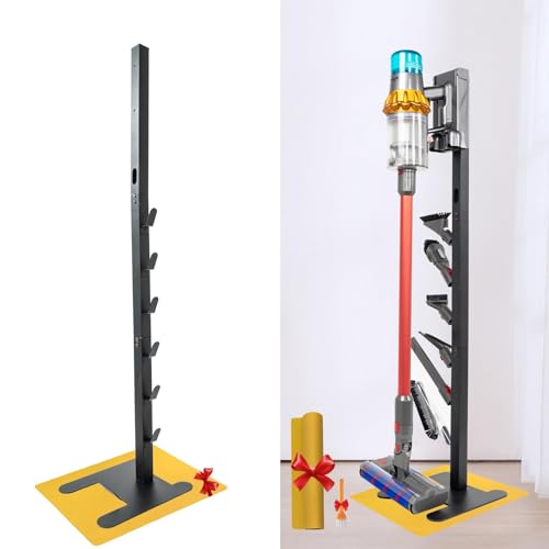 Vacuum Stand for DYS,Storage Stand Docking Station Holder,Compatible with DYS V15 V11 V10 V8 V7 V6 Cordless Vacuum Cleaners Accessories,Stable Metal Bracket Organizer Rack (Black, 6 Racks) - color: Big Black