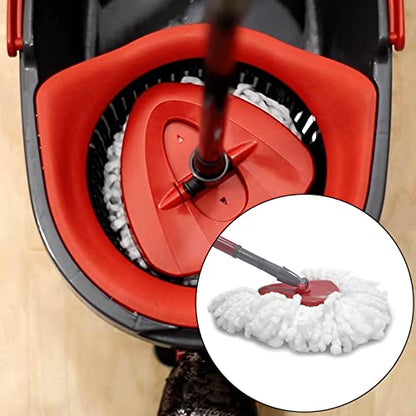 2 Pack Spin Mop Replacement Head Compatible with O Cedar EasyWring Spinning Mop Microfiber Mop Refills White Floor