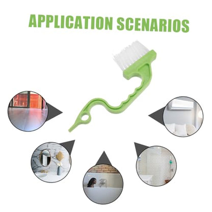 6Pcs Groove Gap Cleaning Brush Hand Held Window Track Cleaner for Spaces Multi Functional Design for Kitchen Bathroom and Sliding Door Tracks