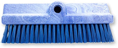SPARTA 40423EC14 Plastic Floor Scrub Brush, Wall Brush, Equipment Brush With Nonabsorbent Bristles For Industrial Kitchens, Hospitals, Commercial Cleaning, 10 Inches, Blue - color: Blue
