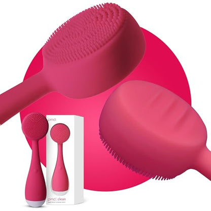 PMD Clean - Smart Facial Cleansing Device with Silicone Brush & Anti-Aging Massager - color: Pink