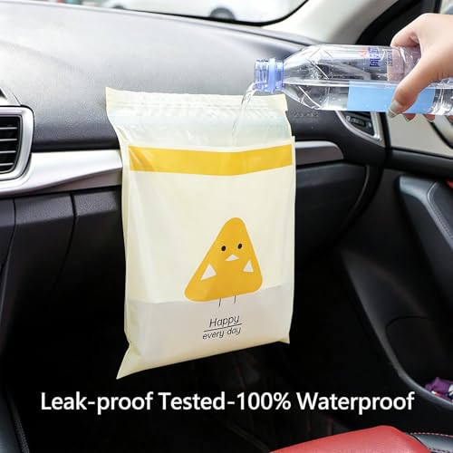 Disposable Car Trash Bags, 15PCS Set Car Trash Bags Adhesive Car Trash Bin, Trash Bags Trash Bin Liners for Car Accessories - color: 15Yellow