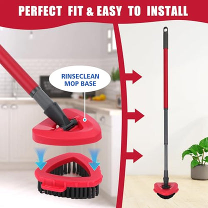 2 Pack Scrub Brush Replacement Head for O Cedar 2-Tanks RinsClean System, Spin Mop Replace Head Base, Shower Floor Scrubber, Hard Bristle Cleaning Brush for Bathroom Kitchen Wall Tile - size: 2-Tank Scrub Brush (2pcs)