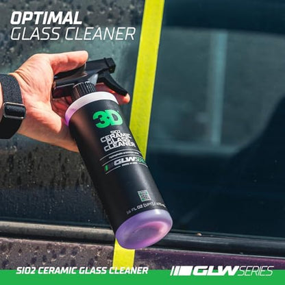 3D SiO2 Ceramic Glass Cleaner, GLW Series | Water & Rain Repellent | All-Weather Protective Ceramic Glass Cleaner | Safe for Tinted, Non-Tinted Windows & Mirrors | DIY Car Detailing | 16 oz - size: 16 Fl Oz (Pack of 1)