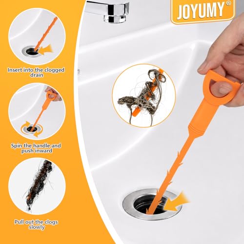 Drain Snake Clog Remover—60inch Sink Snake Brush,20inch Multi-tooth Clog Remover,18inch Cleaning Brush,Drain Auger Cleaner Tool Set for Bathtub,Fish Tank,Sewer,Kitchen Sink,Drainage Pipe(7PCS) - style: Pack of 7PCS