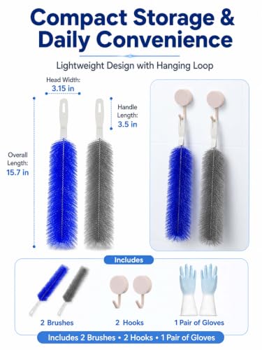 Fan Cleaning Brush, Bendable Microfiber Head Reusable Dust Remover, 2026 Upgrade Fan Cleaner Tool for Electric Fans, Air Conditioner, Home & Car Vents, Curtains Cleaning (1, Grey) - color: Gray