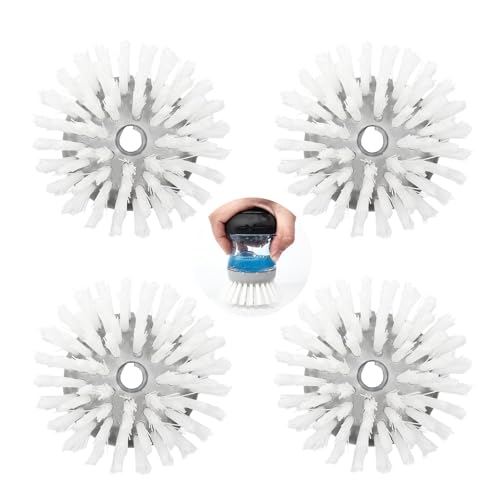 4 Pack Brush Refills for OXO Dish Brush Refill B, Brush Head Replacement OXO Dish Brush Replacement Head（Grey Round） - color: Grey Round